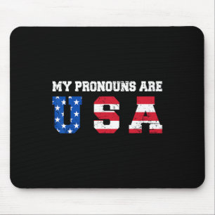Funny 4th Of July American Saying - My Pronouns Ar Mouse Pad