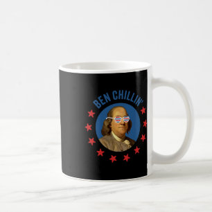 Funny 4th Of July - Ben Chillin' - Hip Ben Frankli Coffee Mug