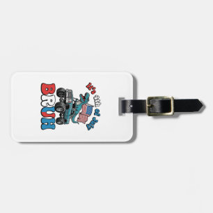 Funny 4th of July Dinosaur Monster Truck Shirt_1 Luggage Tag