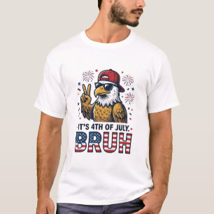 Funny 4th of July Eagle Bruh Patriotic Shirt Desig