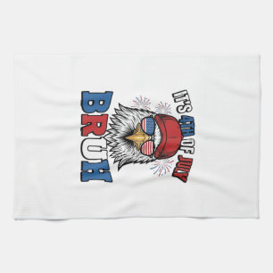 Funny 4th of July Eagle Bruh Patriotic Shirt Desig Kitchen Towel