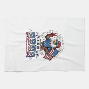 Funny 4th of July Eagle Bruh Patriotic Shirt Desig Kitchen Towel