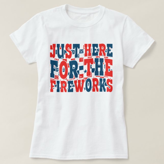Funny 4th of July Fireworks Quote T-Shirt (Design Front)