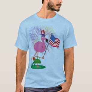 Funny 4th of July Flamingo Shirt