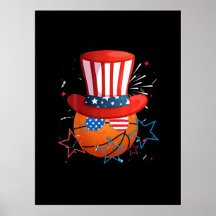 Funny 4Th Of July For Basketball Lovers Poster