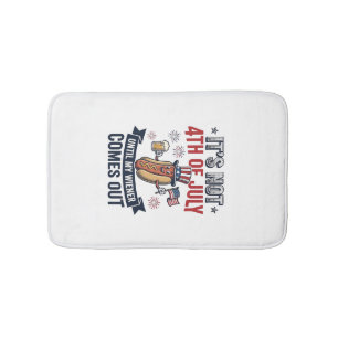 Funny 4th Of July Hot Dog Vintage Patriotic Shirt_ Bath Mat