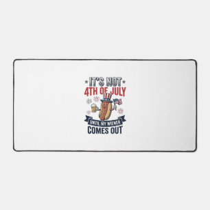 Funny 4th Of July Hot Dog Vintage Patriotic Shirt_ Desk Mat