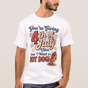 Funny 4th of July Hot Dog Vintage Shirt Design_1