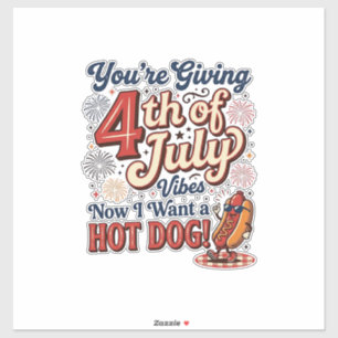 Funny 4th of July Hot Dog Vintage Shirt Design_1