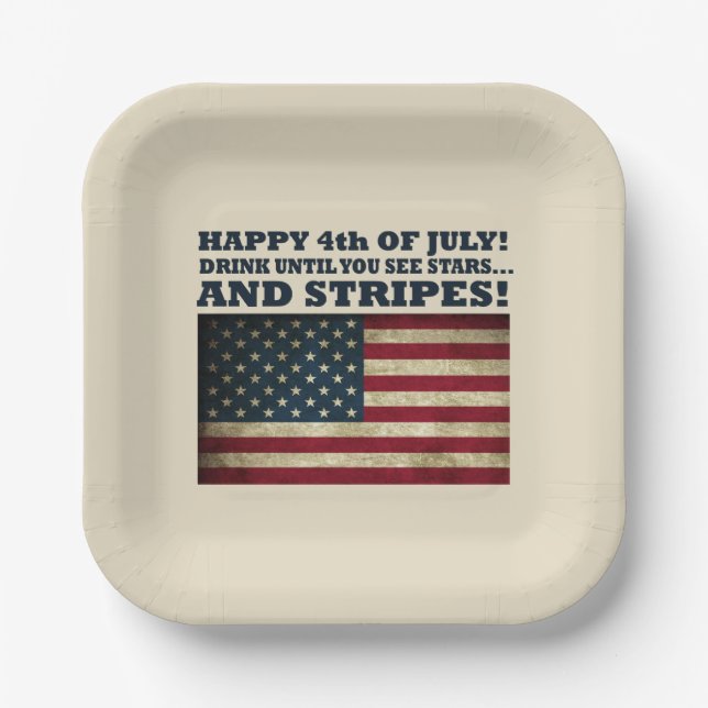 Funny 4th of july paper plate (Front)