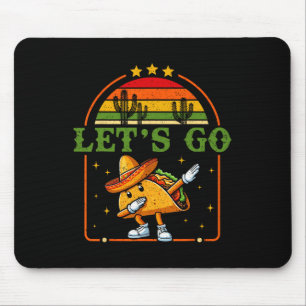 Funny 4th Of July Patriotic Dabbing Taco Meme Let' Mouse Pad