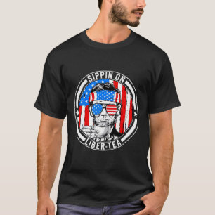 Funny 4th Of July Sippin On Liber-tea Liberty Usa T-Shirt