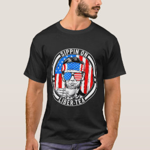Funny 4th of july sippin on liber-tea liberty usaF T-Shirt