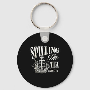 Funny 4th Of July Slling The Tea Since 1773 Keychain