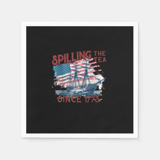 Funny 4Th Of July Spilling The Tea Since 1773 Four Napkin