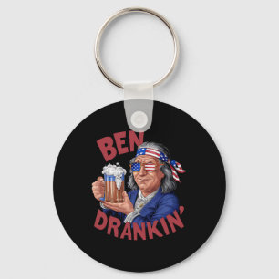 Funny 4th Of July Us President Party Franklin Ben Keychain