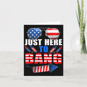 Funny 4th Of July Usa Sungles Fireworks Bang Patri Card