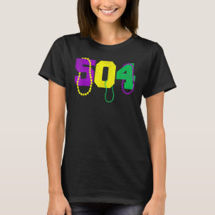 Funny 504 Orleans Mardi Gras Apparel Vintage Men W T-Shirt