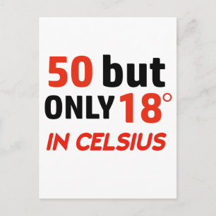 funny 50 birthday design postcard