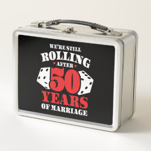 Funny 50th Anniversary Couples Married 50 Years Metal Lunch Box