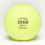 Funny 50th Birthday 1968 Aged to perfection custom Tennis Balls<br><div class="desc">50th Birthday 1968 Aged to perfection tennis balls. Custom sports gift for fifty year old husband, dad, grandpa, brother, boyfriend, coworker, colleague, employee, teacher, coach, player, friend, mom, wife, sister, aunt, grandma, boss etc. Vintage big letter typography design with funny quote. Fiftieth Bday party surpirse presents. Customize to any birth...</div>