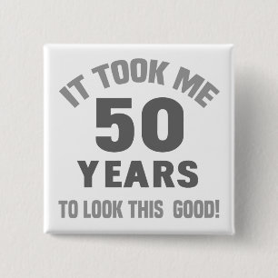Funny 50th Birthday 2 Inch Square Button