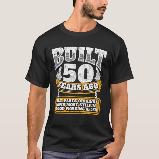 Funny 50th Birthday B Day Gift Saying Age 50 Year T-Shirt (Front)
