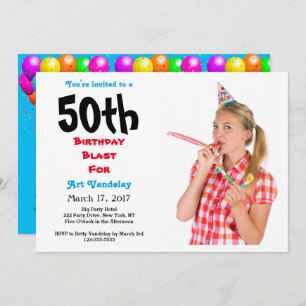Funny 50th Birthday Blast Invitation