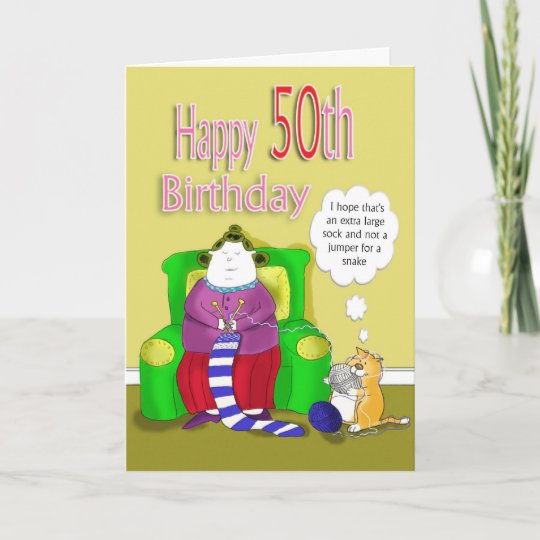 Funny 50th Birthday Card Zazzleca