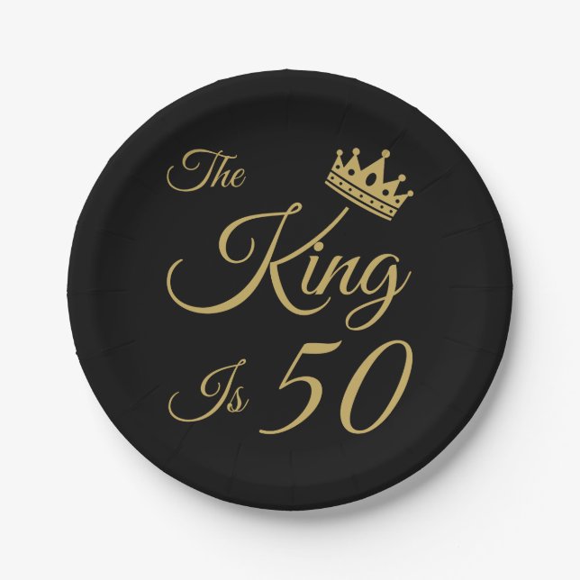 Funny 50th Birthday For Men Paper Plate (Front)