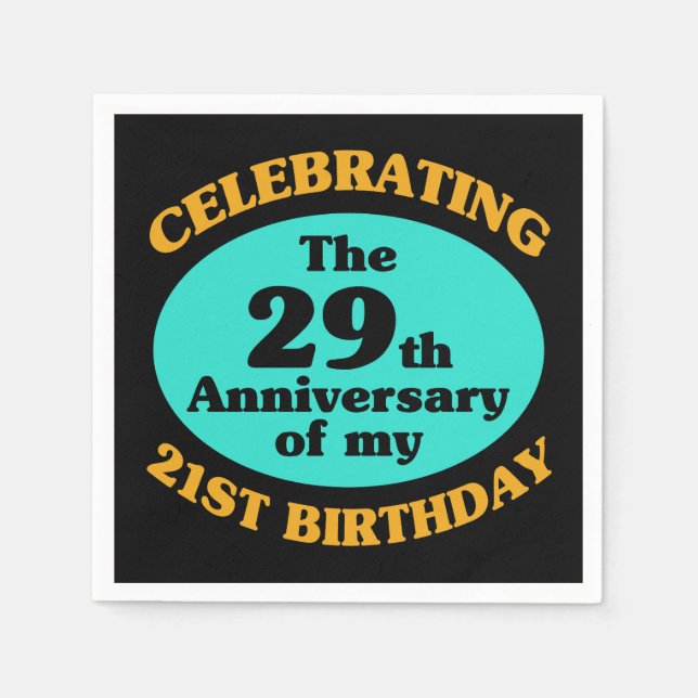Funny 50th Birthday Gag Gift Napkin (Front)