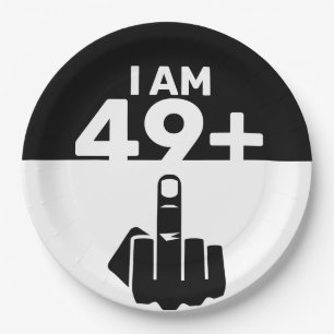 Funny 50th Birthday Gift, 49 Plus one Paper Plate