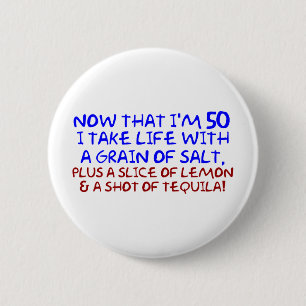 Funny 50th birthday gifts! 2 inch round button