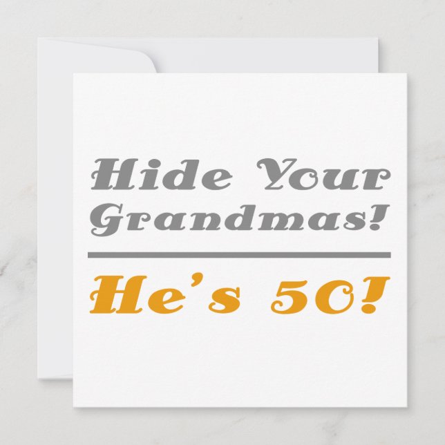 Funny 50th Birthday Gifts For Him Card (Front)