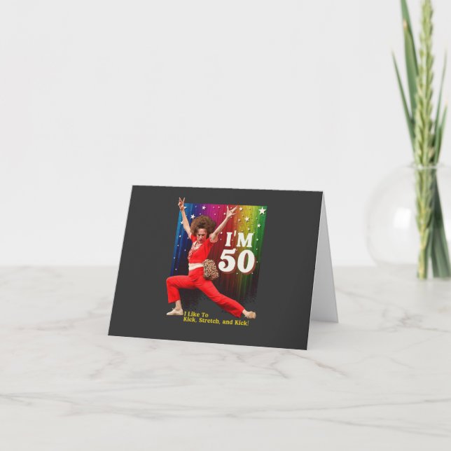 Funny 50th Birthday Kick & Stretch Sally O'Malley  Invitation (Front)