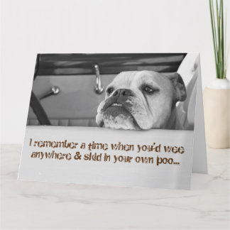 Funny 50th Birthday Large Greeting Card - Poo Joke