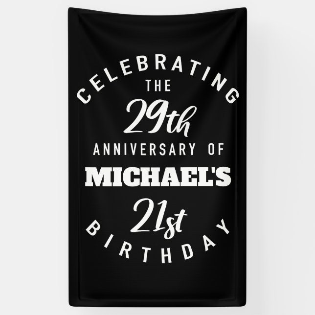 Funny 50th Birthday Personalized Banner (Vertical)