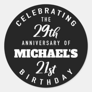 Funny 50th Birthday Personalized Classic Round Sticker
