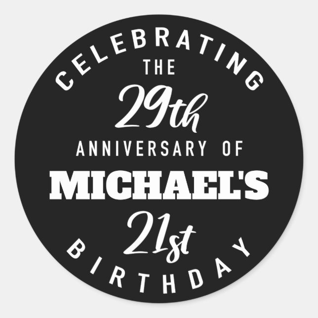 Funny 50th Birthday Personalized Classic Round Sticker (Front)