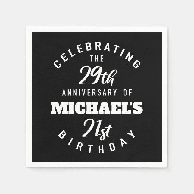 Funny 50th Birthday Personalized Napkin (Front)