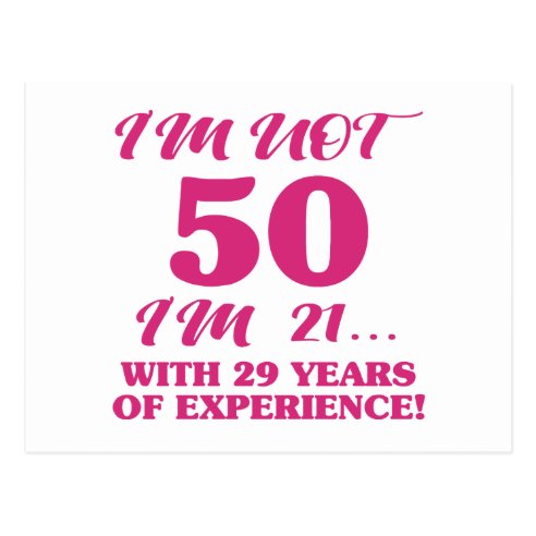 50th Fifty 50 Years Old Postcards | Zazzle CA