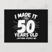 Funny 50th Birthday Quote Sarcastic 50 Year Old Postcard (Front)