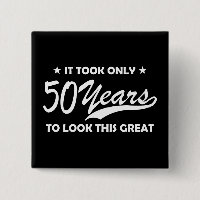 Funny 50th Birthday Retro Typography