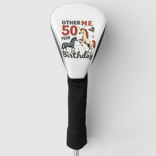 Funny 50th Birthday Unicorn Horse Vintage Graphic Golf Head Cover