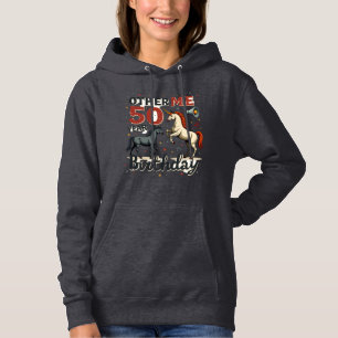 Funny 50th Birthday Unicorn Horse Vintage Graphic Hoodie
