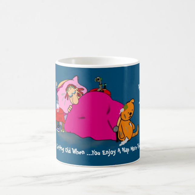 Funny 50th Getting Older Gag - Love Naps Custom Coffee Mug (Center)