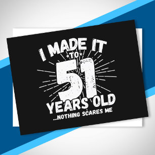 Funny 51st Birthday Quote Sarcastic 51 Year Old Postcard