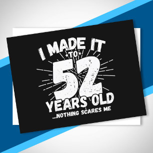 Funny 52nd Birthday Quote Sarcastic 52 Year Old Postcard