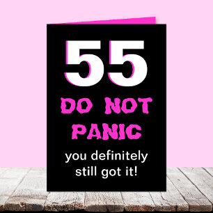 Funny 55e carte d'anniversaire pour les femmes