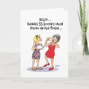 Funny 55th Birthday Card